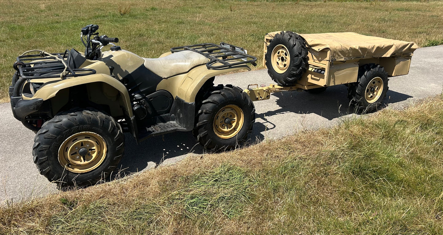 2008 Ex-Army Mk1 Yamaha Grizzly 450 and Logic SMT171 trailer - Road legal