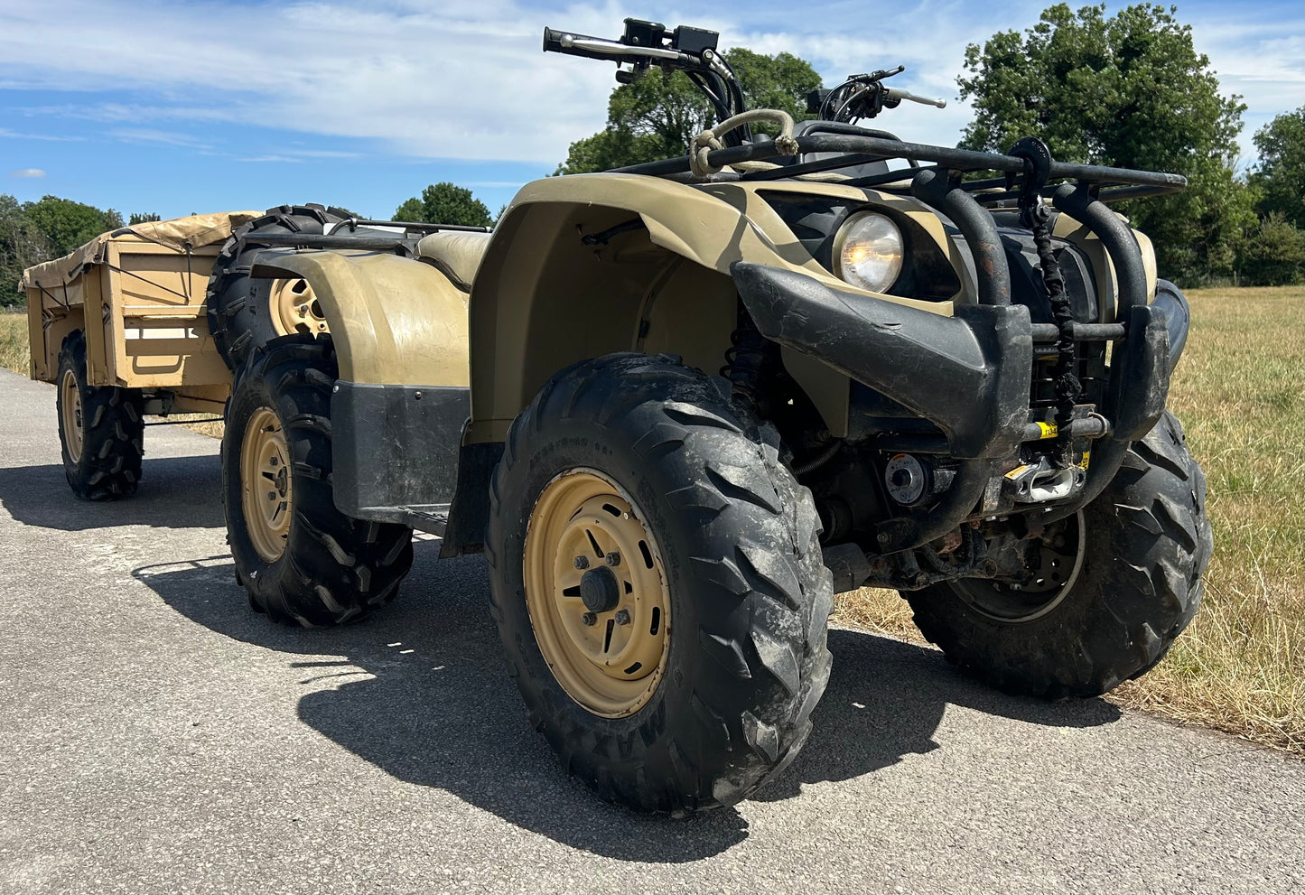2008 Ex-Army Mk1 Yamaha Grizzly 450 and Logic SMT171 trailer - Road legal