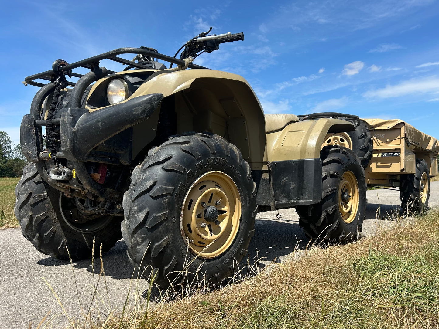 2008 Ex-Army Mk1 Yamaha Grizzly 450 and Logic SMT171 trailer - Road legal