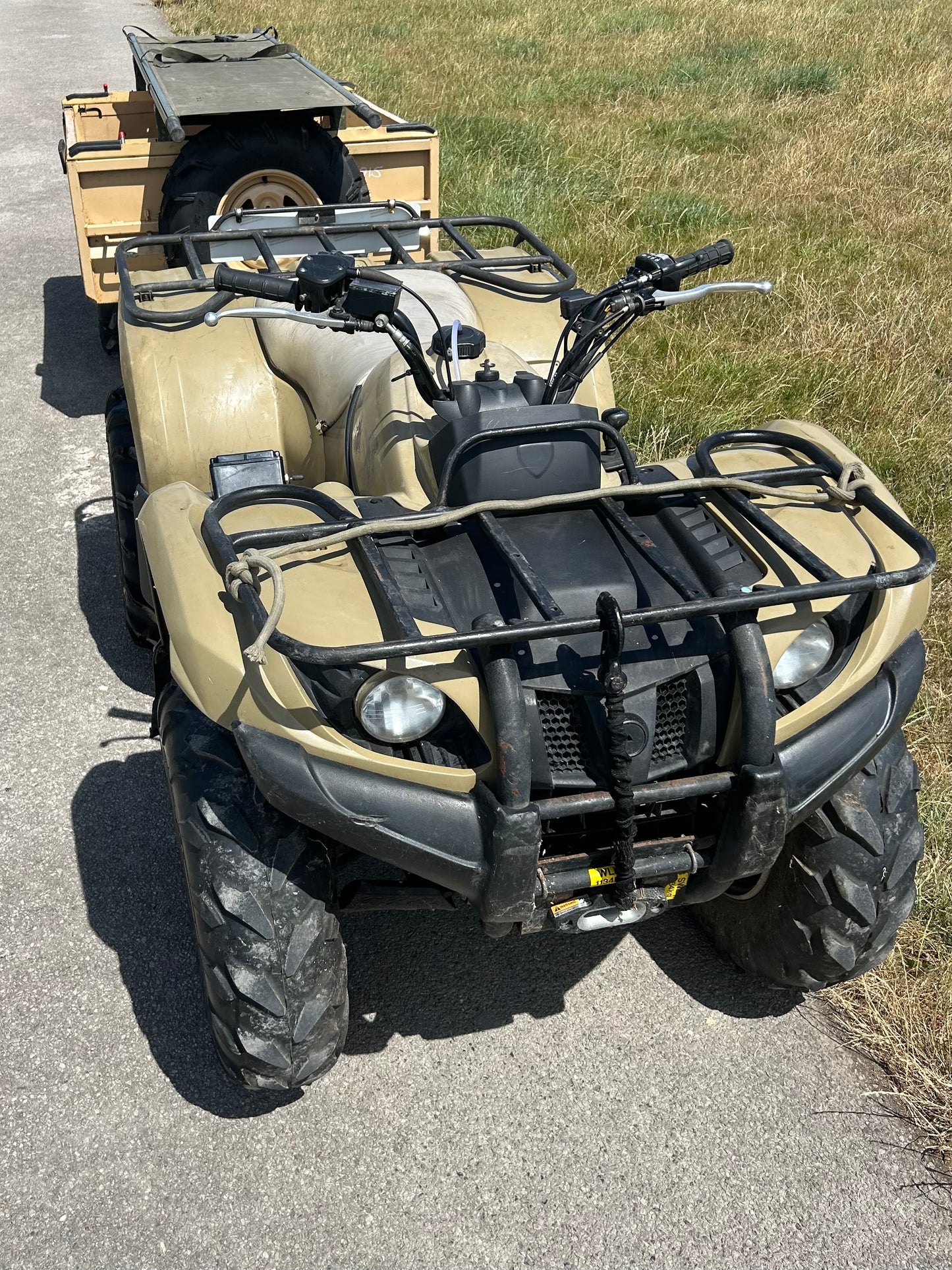 2008 Ex-Army Mk1 Yamaha Grizzly 450 and Logic SMT171 trailer - Road legal