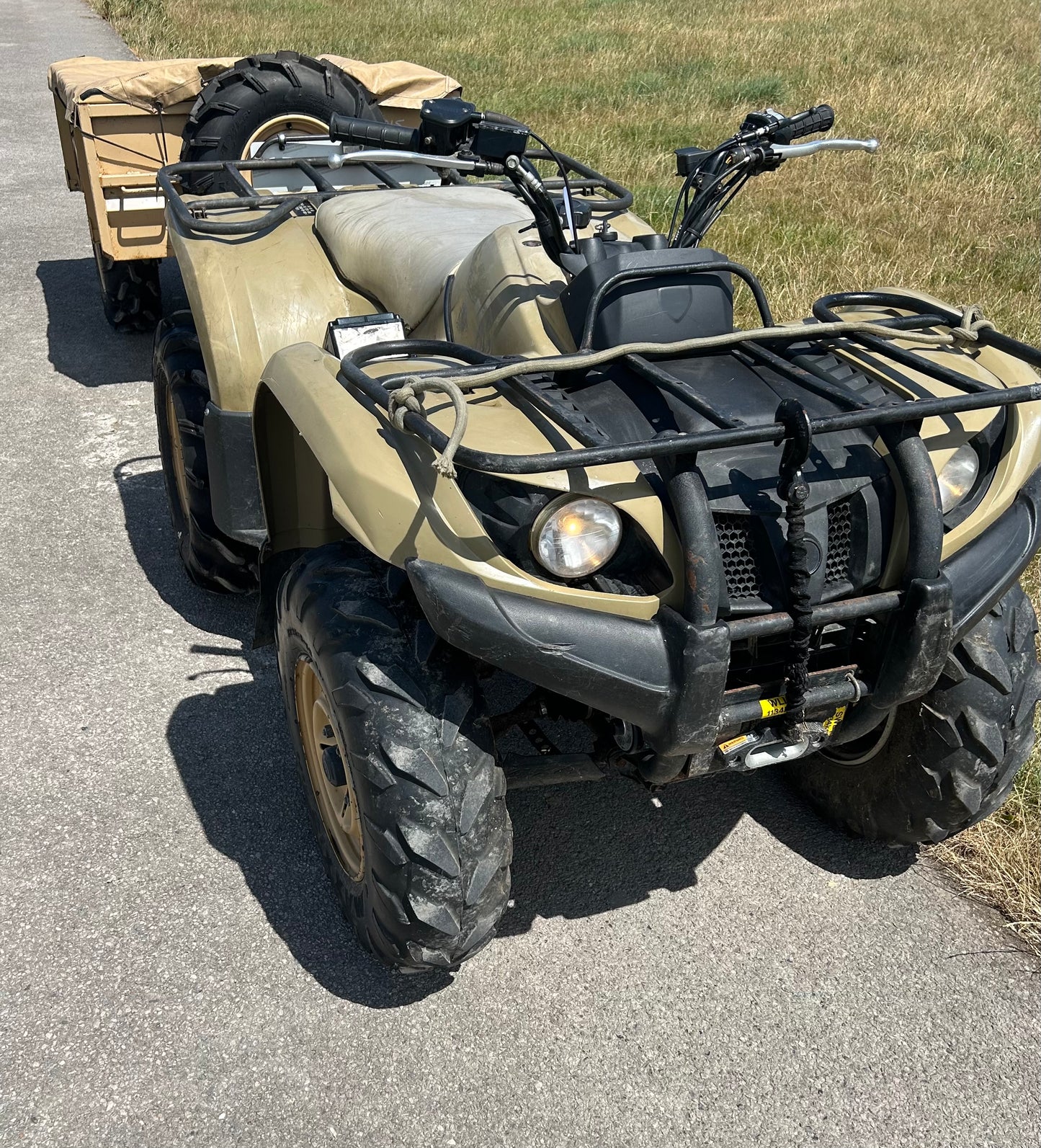 2008 Ex-Army Mk1 Yamaha Grizzly 450 and Logic SMT171 trailer - Road legal