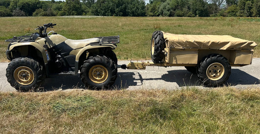 2008 Ex-Army Mk1 Yamaha Grizzly 450 and Logic SMT171 trailer - Road legal