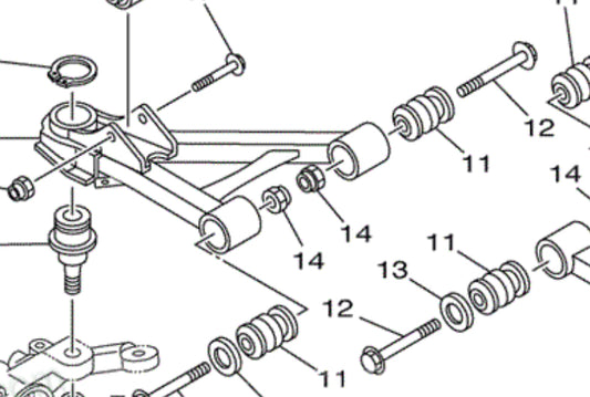 Yamaha Suspension Arm bolt - BOLT, FLANGE
90105-10267