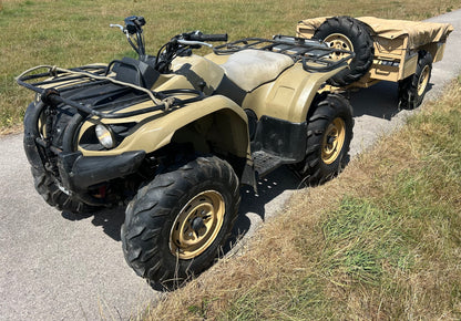 2008 Ex-Army Mk1 Yamaha Grizzly 450 and Logic SMT171 trailer - Road legal